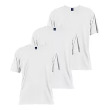 Kit 03 Camiseta Masculina Básica Gola Redonda Malha Fria Pv
