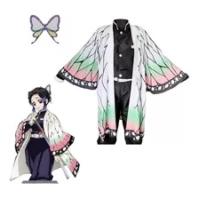 Kit Quimono Cosplay Shinobu Kochou Kimetsu No Yaiba Demon 