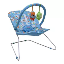 Cadeira De Balanço Para Bebê Star Baby Cadeirinha Descanso Bebê Balanço Azul