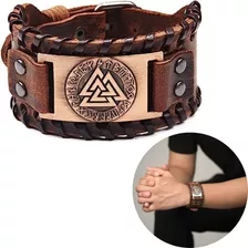 Brazaletes Nordico Brazalete Vikingos Pulseras Cuero Hombre