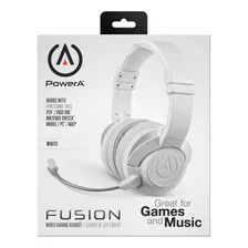 Headset Gaming Power A Fusion Alámbrico Blanco Universal