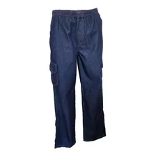 Calça Cargo Jeans Cós De Elástico E Cordão ( P Ao Número 60)