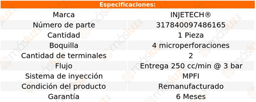 1) Inyector Combustible Gmc Envoy Xl L6 4.2l 02/06 Injetech Foto 4