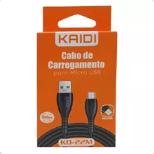 Cabo Micro Kaidi Kd-22m Branco Com Entrada Usb Saída Micro-usb (v8)