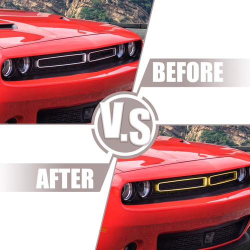 Parrilla Frontal Armarilla Para Dodge Challenger 2015-20 Foto 2