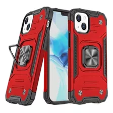 Funda Para iPhone 12 Pro Max Robot Con Aro Rojo Antishock