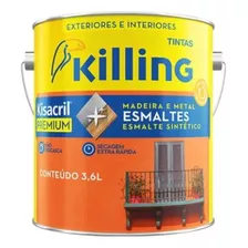 Tinta Esmalte Para Metal E Madeira 3,6lts Cores - Killing