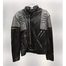 Casaca De Cuero Motos Rockera Biker Talla L