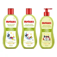 Kit Shampoo+cond+sabonete Líquido Huggies 200ml Camomila