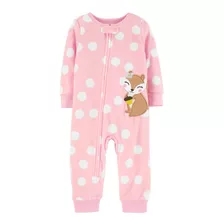 Macacão Pijama Menina Rosa Atoalhado Carters