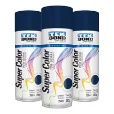 Pintura En Aerosol Tek Bond Azul X3 Und - Oscuro