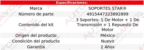 Soportes Motor+ Caja Y Repto S. Star Neon L4 2.0l 95-97 Foto 2