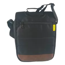 Morral Porta Notebook Hasta 12 Pulgadas Negro Franja Colores