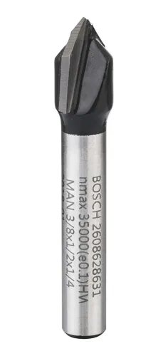 Fresa Ranura V Groove 2 Filos Hm/ct 3/8x1/4 Bosch 631 Widia