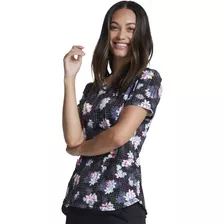 Top Dickies Estampado Flores Uniforme Clínico Mujer