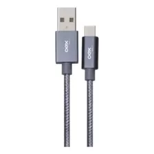 Cabo De Dados Oex Ce202 Usb Type C Trancado 1,5 Metros Cor Cinza