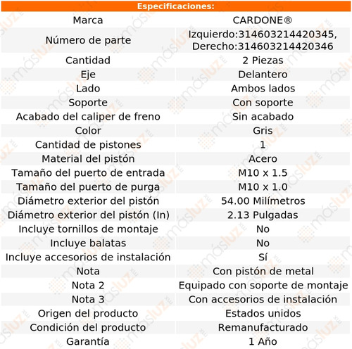 Kit Calipers O Mordazas C/soporte Del Chevrolet Aveo5 07/11 Foto 2