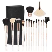 Rose Gold Set De Pinceles Para Maquillaje 15 Piezas Pinceles