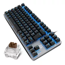 Teclado Gamer Pc Computador Adamantiun Brown Led Azul Abnt2