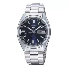 Seiko Snxs77 Automatic Blue Day Date Dial Silver Steel Pulse