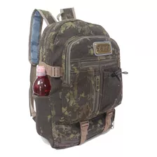 Mochila Bolsa Em Lona Camuflada Reforçada 