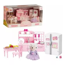 Casinha Feliz Conjunto Cozinha Com Acessórios Zp01056