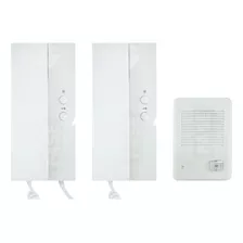 Portero Eléctrico Doble Commax Teléfonos Frente Aplicar Kit Color Blanco