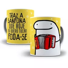 Caneca Xícara Porcelana Personalizada Desenho Flork Memes