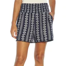 Shorts Para Dama Estampado Pull On Short