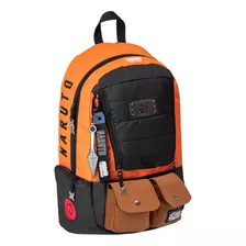 Mochila Naruto Premium Para Laptop Color Naranja Oscuro