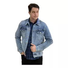 Jaqueta Acostamento Jeans Masculino Azul Claro