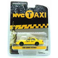 Ford Crown Victoria 2011 Nyc Taxi Greenlight 1/64 Cor Amarelo