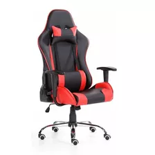 Silla De Escritorio Gen Kanji Kj-321t Gamer Ergonómica Negra Y Roja