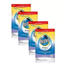 Kit 4 Refís Limpa-pisos Bravo Com Brilho Lavanda 500ml 