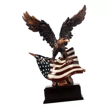 Escultura De Águila Con Bandera Americana, Creativa Moderna