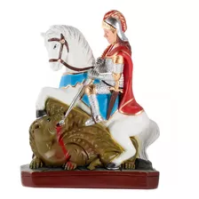 Imagem São Jorge 25 Cm Gesso Escultura Católica