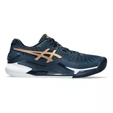 Tênis Asics Resolution 9 - Clay New French Blue Gold
