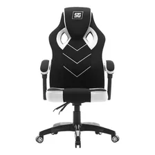 Silla Gamer Deportiva Vorago Cgc301-wh Tela Automotriz Color Blanco