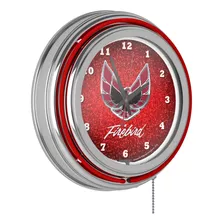 Pontiac Firebird - Reloj De Neón De Doble Anillo Cromado R.