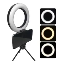 Ring Light Iluminação Led Profissional Mesa 6 Pol + Suporte