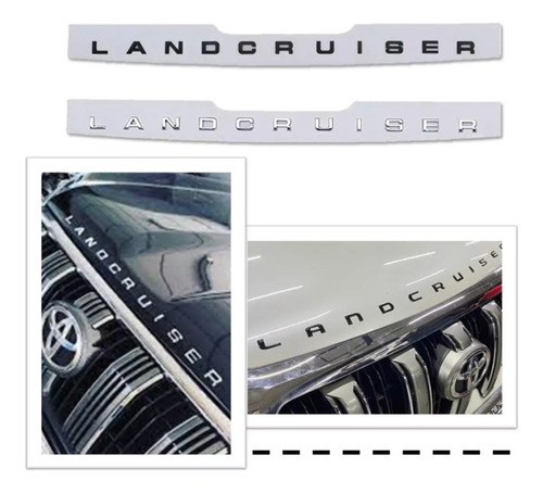 Foto de Emblema Toyota Land Cruiser  Capot  Letra Suelta   (gris)