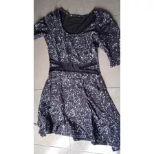 Vestido Corto Negro Daniel Cassin Talle L Nuevo