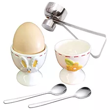 Egg Cups For Soft Boiled Eggs | 2pcs Ceramic Raw Soft H...