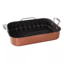 Nordic Ware - Asador De Pavo Con Estante, Cobre