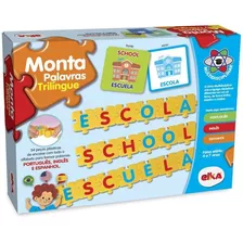 Brinquedo Educativo Monta Palavras Trilíngue Elka - Envio Já