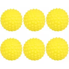 Kit 06 Bolinha Cravo Fisioterapia Anti Stress Mão Bola Pet Cor Amarelo