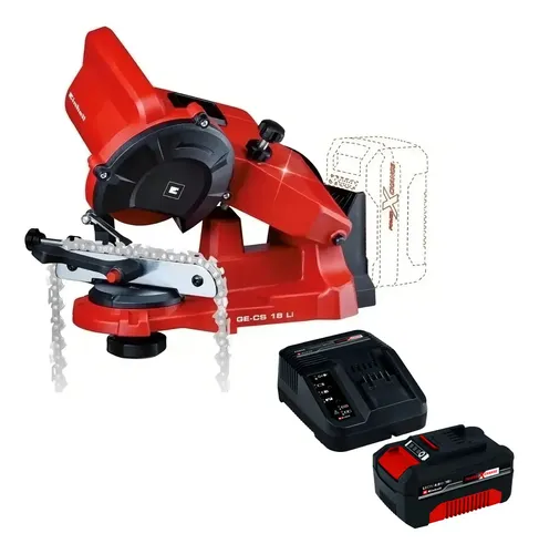 Afilador De Cadena Motosierra Einhell Ge-cs 18 + Bat 4 Amp Rojo