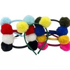 Promoção - 2 Und Tiara Encapada Pompom Pelúcia Kawai !!!