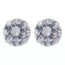 Brinco Prata Pura 925 Diamante Sintético Brilhante 4mm