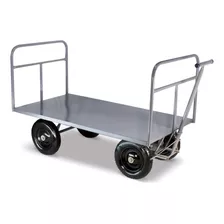 Carro Plataforma Metálico 150 X 80 Cm Com 2 Abas Até 800 Kg